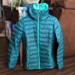 Patagonia Puffer Green Winter Coat Women XS